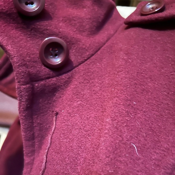 Smart Set Burgundy Coat - Picture 4 of 7